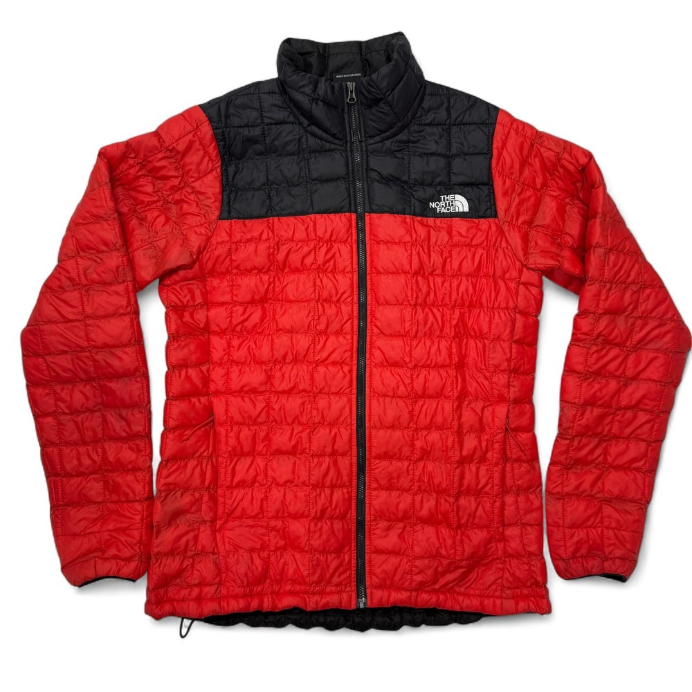 The North Face‎ Thermoball Eco Puffer Jacket Womens Small Red Black